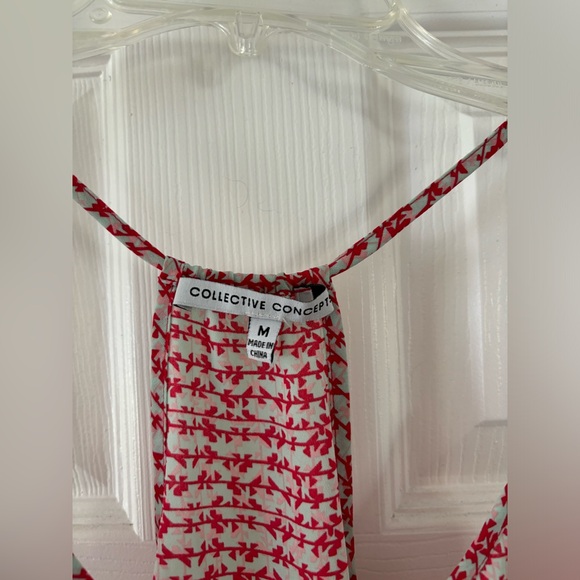 Collective Concepts Red, Pink & Teal Lurline Racerback Top - size medium - Picture 3 of 5